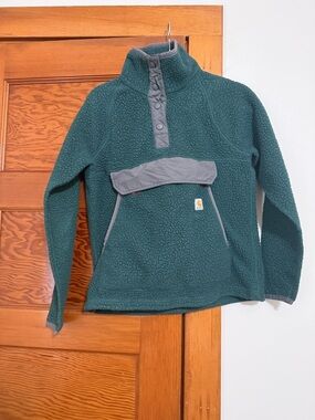 Carhartt womens real Green Sherpa Fleece Pullover
